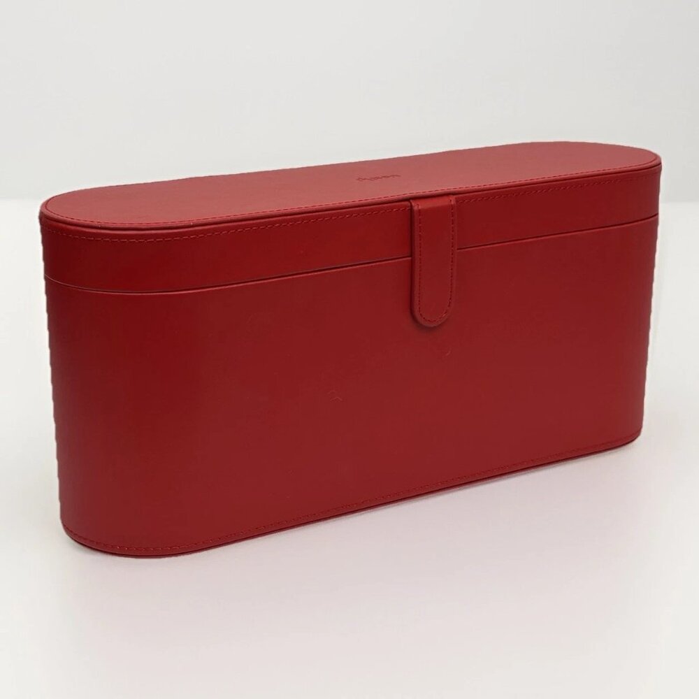 NEW Authentic Dyson Supersonic Hair Dryer Storage Case Red Leather Box CASE ONLY - Picture 7 of 16